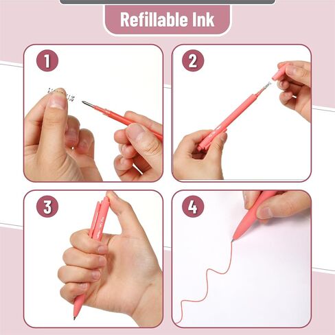 Mr. Pen- Retractable Gel Pens, 12 Pack, Light Vintage Ink Colors Gel Pens Fine Point, Fast Dry Vintage Pen, Retractable Pens, Gel Ink Pens, Aesthetic Pens for Journaling Fine Tip Pens in Saudi Arabia