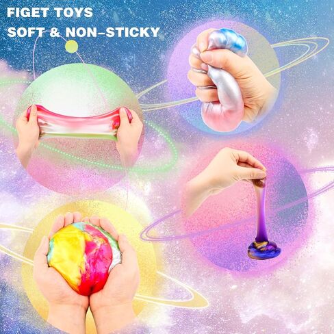 Slime Party Favors for Kids,46 Pack Galaxy Slime Kit, Non Sticky,Wet,Soft Sludge Toy Mini Slime Bulk for Boys Girl, Stress Relief,Goodie Bags,Easter Stocking Stuffers in Saudi Arabia