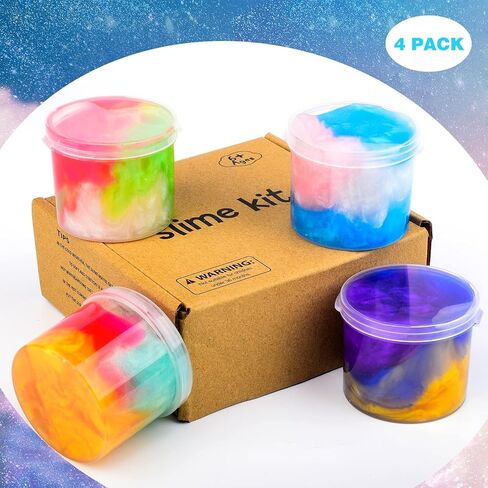 Slime Party Favors for Kids,46 Pack Galaxy Slime Kit, Non Sticky,Wet,Soft Sludge Toy Mini Slime Bulk for Boys Girl, Stress Relief,Goodie Bags,Easter Stocking Stuffers in Saudi Arabia