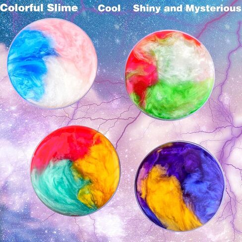 Slime Party Favors for Kids,46 Pack Galaxy Slime Kit, Non Sticky,Wet,Soft Sludge Toy Mini Slime Bulk for Boys Girl, Stress Relief,Goodie Bags,Easter Stocking Stuffers in Saudi Arabia