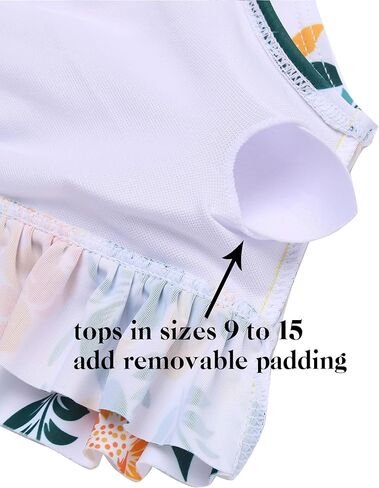 ملابس سباحة بيكيني للشاطئ من Arshiner قطعتين ملابس سباحة بطباعة زهور لعمر 4-15 سنة in Kuwait