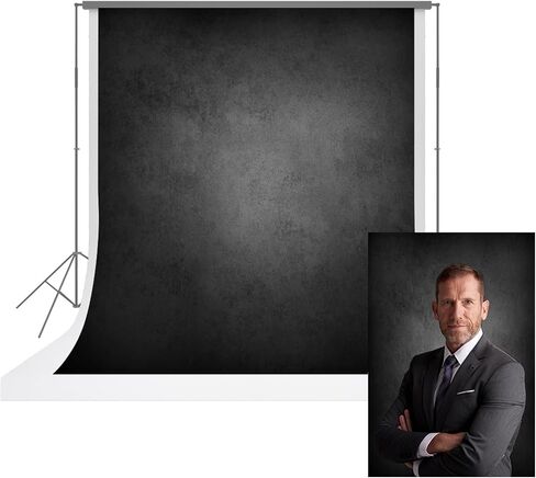 urctepics 5x7ft خلفية محترفة سوداء - الملمس التجريدي للتصوير الفوتوغرافي ، ألياف الدقيقة الرمادية السوداء للاستوديوهات in Kuwait