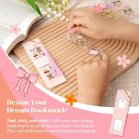 مجموعة صنع الإشارات المرجعية 48 قطعة، 24 علامة مرجعية أكريليك فارغة مع 24 قطعة شرابة، ملصقات 24UV حول موضوع عيد الميلاد، إشارات مرجعية فارغة مقاومة للماء للأشعة فوق البنفسجية DTF ملصقات نقل لمشاريع DIY للإشارات المرجعية الواضحة in Kuwait