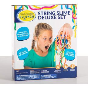 Steve Spangler Science String Slime Starter Kit, Includes Blue and Yellow (3.4 oz. Each) – DIY Slime Science Experiment Kit for Kids, Explore and Teach Science of Polymers, Exciting STEM Activity