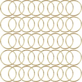 30Pcs Macrame Hoops Ring, BetterJonny 3 Inch Metal Craft Rings Hoops Gold Dream Catcher Rings Wreath Hoop Rings for Home Decorations DIY Crafts and Wall Hanging Crafts