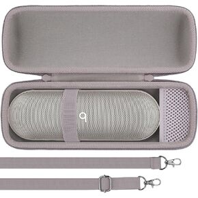 for Beats Pill 2024 Wireless Bluetooth Speaker Hard Protective Case with Shoulder Strap, Portable Travel Case Replacement (Matte Black Case) - co2CREA