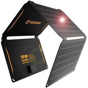 60W Foldable Solar Panel, Portable Solar Charger with USB-C PD3.0 / USB-A QC3.0 / DC 20-28V Port, IP67 Waterproof Solar Panel Kit for RV Camping Backpacking Compatible with Phone Tablet Power Station