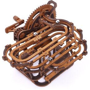WOODEN.CITY Marble Run 3D Puzzle - European Crafted Wooden Mecahnical Model kit Marble Maze for Self-Assembly - No Glue Required, Ideal for Adults and Teens
