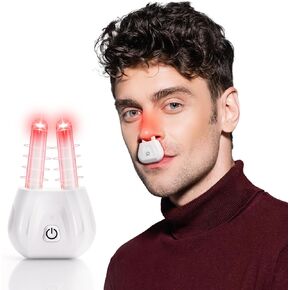 Scienlodic Rechargeable Portable Red Light Nose Therapy-Red Light Therapy for Nose - Nasal Infrared Therapy Device for Nose
