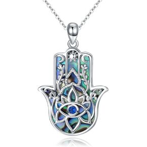 OHAYOO Hamsa Hand of Fatima Butterfly Necklace for Women 925 Sterling Silver Hamsa Hand of Fatima Pendant Necklace Butterfly Jewelry Gifts for Gilrs Anniversary in Kuwait