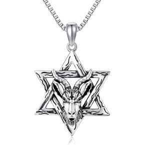 YAFEINI Santa Muerte Necklace 925 Sterling Silver La Santa Muerte Pendant Sugar Skulls Death Mexican Amulet Jewelry for Man