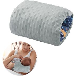 MABOZOO Arm Pillow for Feeding Baby,Flower Print Cozy Cradle Arm Pillow Soft Cotton Bottle Feeding Pillows for Newborn,Double-Sided Available (Blue Fish Pattern)