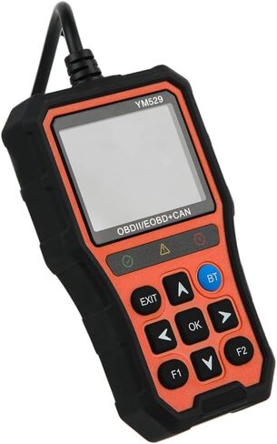 قارئ رموز المحرك 2 في 1 بتقنية البلوتوث مع إعادة الضبط ورموز الأخطاء الواضحة وفحص عمر البطارية وتقييم أداة تشخيص الماسح الضوئي OBD2، YM529، أزرق in Kuwait