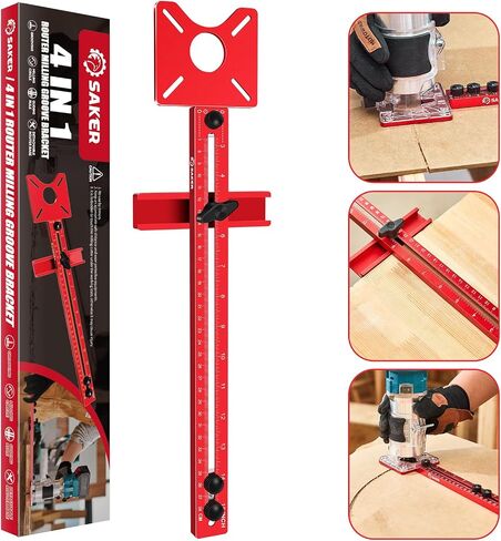 Saker Upgraded Router Milling Groove Bracket|Router Woodworking Tools|Cabinet Hardware Jig|Universal Router Circle Cutting Jig in Kuwait