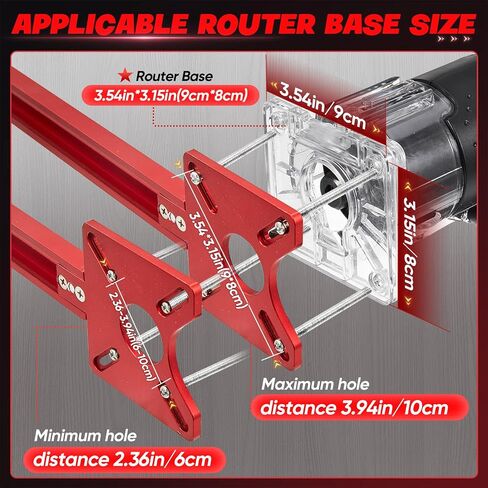 Saker Upgraded Router Milling Groove Bracket|Router Woodworking Tools|Cabinet Hardware Jig|Universal Router Circle Cutting Jig in Kuwait