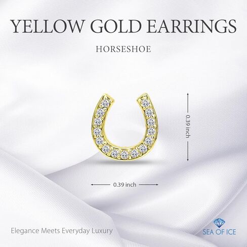 Sea of Ice Sterling Silver CZ Cubic Zirconia Dainty Evil Eye, Infinity, Hamsa Hand of God, Horseshoe, Moon Minimalist Stud Earrings for Women - Elegant Sterling Silver Earrings for Women – Nickel-Free in Kuwait