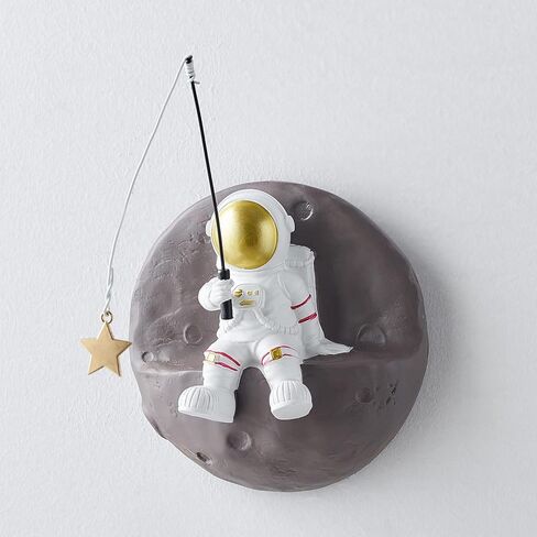 Astronauts Wall Sculpture Climber Figurines for Modern Home Decor Climbing Hanging Outer Space Theme Decor 3D Background Wall Decor for Living Room Kids Room Boys Space Nursery Classroom Space Decor in Kuwait