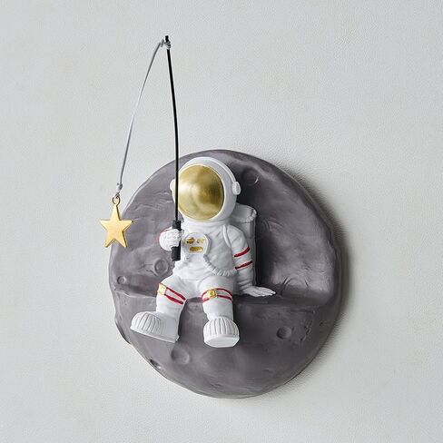 Astronauts Wall Sculpture Climber Figurines for Modern Home Decor Climbing Hanging Outer Space Theme Decor 3D Background Wall Decor for Living Room Kids Room Boys Space Nursery Classroom Space Decor in Kuwait