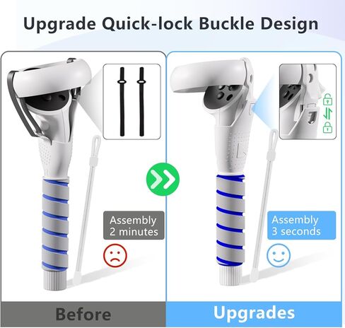 3 in 1 Gorilla Tag Long Arms for Oculus Meta Quest 2 and Quest 3,Beat Saber Handles Attachment/Golf Club Extension Grips for VR Sticks Controller Accessories,Enhance VR Game Experience in Kuwait