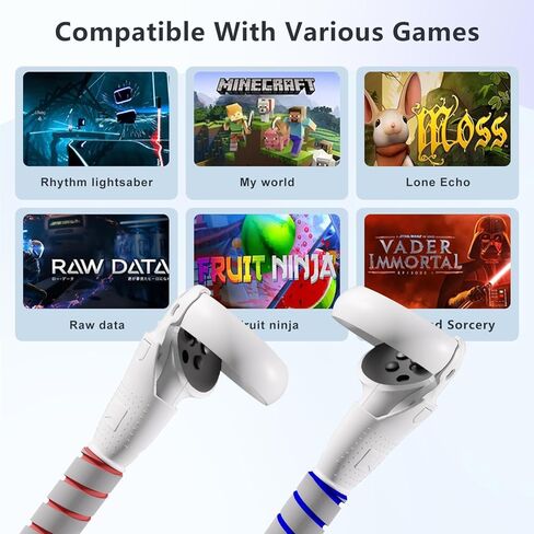3 in 1 Gorilla Tag Long Arms for Oculus Meta Quest 2 and Quest 3,Beat Saber Handles Attachment/Golf Club Extension Grips for VR Sticks Controller Accessories,Enhance VR Game Experience in Kuwait
