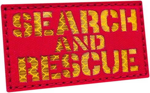 hi vis Solas Reflective Search and Rescue 2x3.5 SAR CSAR Combat Tactical Touch Fastener Patch in Kuwait