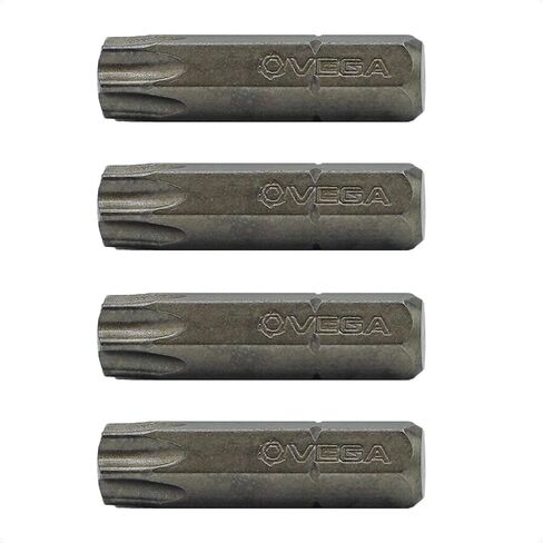 VEGA T25 TORX Security Star Bits. Professional Grade ¼ Inch Hex Shank TORX T-25 S2 Steel 1" Security Star Bits. 125TT25A-4 (Pack of 4) in Kuwait