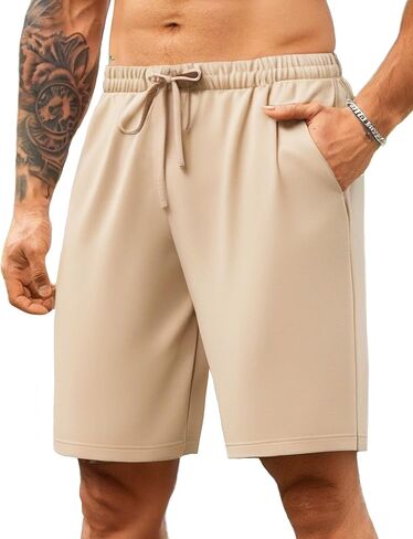 شورت رجالي كاجوال من COOFANDY برباط خصر مطاطي خفيف الوزن ومطاط للصيف مع جيوب in Kuwait