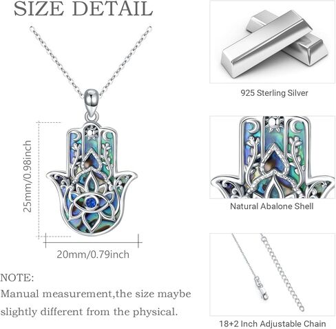 OHAYOO Hamsa Hand of Fatima Butterfly Necklace for Women 925 Sterling Silver Hamsa Hand of Fatima Pendant Necklace Butterfly Jewelry Gifts for Gilrs Anniversary in Kuwait