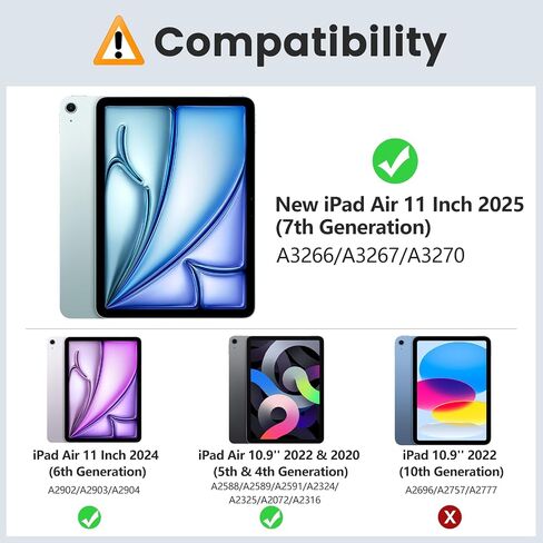 MoKo for New iPad Air 11 Inch Case with Keyboard M2 2024 Released, Magic Detachable Folio Keyboard Cover with Pencil Holder for iPad Air 6th/5th/4th Generation(2024/2022/2020), Silver in Saudi Arabia