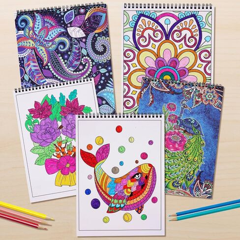 Bonream 3 Pack Mandalas Coloring Books for Adults,Unique Mandala Pattern for Relaxation, Adults Coloring Book Spiral Bound,Relaxing Coloring Books for Women in Saudi Arabia