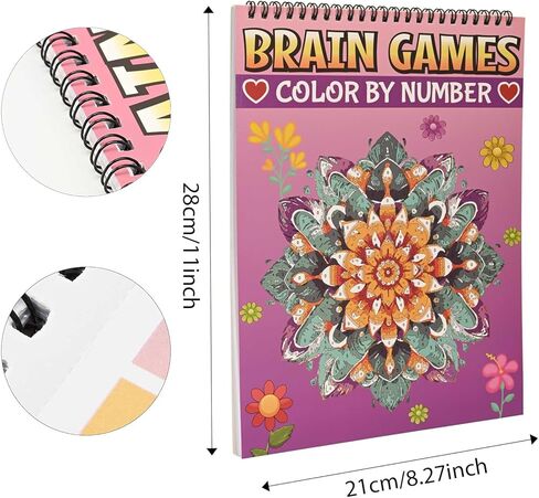 Bonream 3 Pack Mandalas Coloring Books for Adults,Unique Mandala Pattern for Relaxation, Adults Coloring Book Spiral Bound,Relaxing Coloring Books for Women in Kuwait