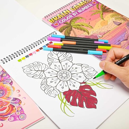 Bonream 3 Pack Mandalas Coloring Books for Adults,Unique Mandala Pattern for Relaxation, Adults Coloring Book Spiral Bound,Relaxing Coloring Books for Women in Kuwait