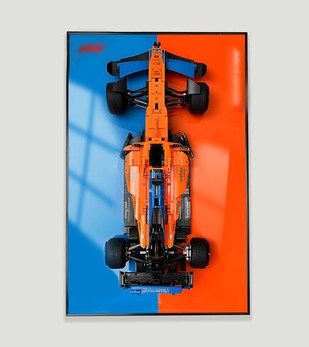 Display Wallboard for Lego Technic 42141 McLaren Formula 1 2022 Replica Race Car, Gift Ideas for Lego Car Wall Mount Fans, Compatible with Lego Mclaren F1, 19.7 x 31.5 in in Saudi Arabia