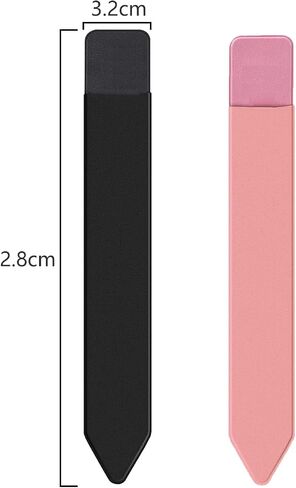 TENOC Universal Stylus Holder, Adhesive Pencil Protected Sleeve Case, Elastic Pens Holder Storage Pouch Pocket Compatible for Pencil Pro 2nd/1st & USB-C, 2 Pcs, Black+Pink in Saudi Arabia