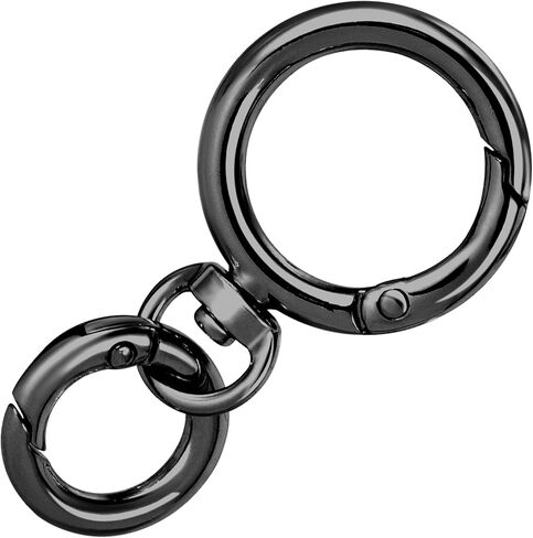 OIIKI 1 Sets Swivel Clasp Clips, Metal Swivel Snap Hook, Double Opening Key Chain Clip with Key Ring for DIY Crafts, Jewelry Clasps, Lanyard Making - Gold in Saudi Arabia