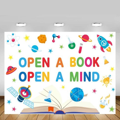 7x5ft World Book Day Backdrop for Photography We Love Books Reading is Fun Children Students Classroom Reading Decorations Library Banner Elementary Wallpaper Photo Booth Props in Saudi Arabia