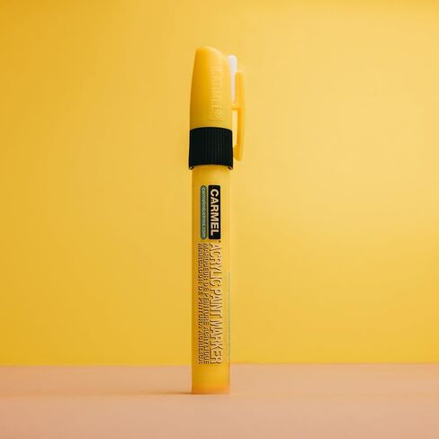 قلم طلاء أكريليك الكرمل ذو طرف متوسط ​​(بني)، طلاء مائي دائم للورق والكرتون والقماش والمعادن والبلاستيك والزجاج والسيراميك والخشب والحجر الأملس والنسيج in Kuwait