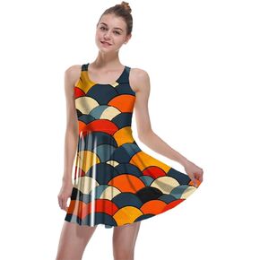 Sister Amy Girl Galaxy Printed Elastic Sleeveless Shaping Camisole Skater
