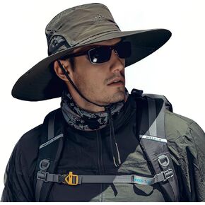Wide Brim Sun Hats 3 Pack with Waterproof Breathable for Men & Women Fishing, Hiking, Camping