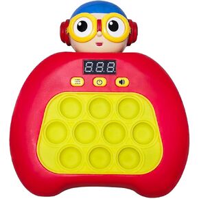 لعبة Fast Push Pop It Game Crisp Click Light UP Bubbles ترقية 10 أوضاع دفع سريع لتخفيف الضغط على الأزرار لعبة هدية حسية سريعة للأطفال والكبار [أحمر]