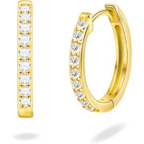 Chunky Gold Hollow Hoop Earrings for Women, Thick Hoops Earrings Hypoallergenic Lightweight 14K Gold Hoop Earrings Jewelry-25/30mm