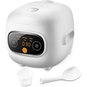 COMFEE' Mini Rice Cooker 5 Cups Cooked/2.5 Cups Uncooked, Portable Non-Stick rice maker, 24 hours Timer Delay, 6 Functions, Fast Cooker, Brown Rice, Oatmeal, White