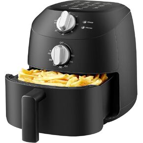 COMFEE' Compact 2.2 Quart Air Fryer with 12 Menu Options, Adjustable Timer & Temperature Control 180-400 degrees F, Dishwasher-Safe Nonstick Fry Basket with Stainless Steel Finish