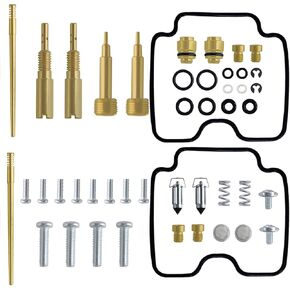 2 Set Carburetor Carb Gaskets Jets Rebuild Kit Compatible with Suzuki GS500F GS500 2004 2005 2006 2007 2008 2009 Replace 7261662-1 18-5059