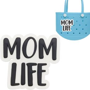 Bogg Bag Accessories Bogg Bag Charms Mom Bogg Bag Accessories Charm DIY Cute Bogg Bag Décor for Bogg Bag Beach Bag Croc Bag Accessories(Mom Life)