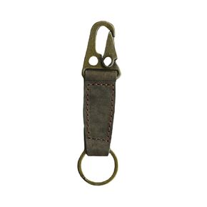 JJNUSA Key Ring Holder EDC Leather Belt Keychain, Heavy Duty Clip Key Chain Fob for Men,Tactical Keyring Holder for Belt Gift (Brown)