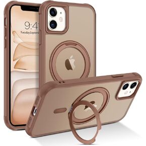 BENTOBEN for iPhone 11 Phone Case, iPhone 11 Magnetic Case [Compatible with MagSafe] Rotatable Ring Holder Kickstand Design Shockproof Women Men Girl Boy Protective Cover for iPhone 11 6.1 2019, Black