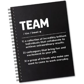 Team Definition 160 Blank Pages Spiral Notebook, Funny Team Work Notebook Gifts for Coworker, Team Member Gifts, Appreciation Gifts New Job Gifts for Coworker, Dream Team Gifts for Colleague B