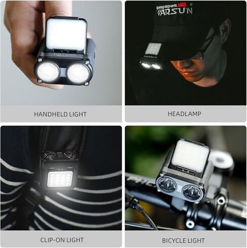 WARSUN Headlamp Rechargeable, 90° COB LED Head Lamp with Motion Sensor, 5 Modes & IPX5 Water-Resistant LED Head Light for Night Running, Fishing, Cycling, Camping in Kuwait