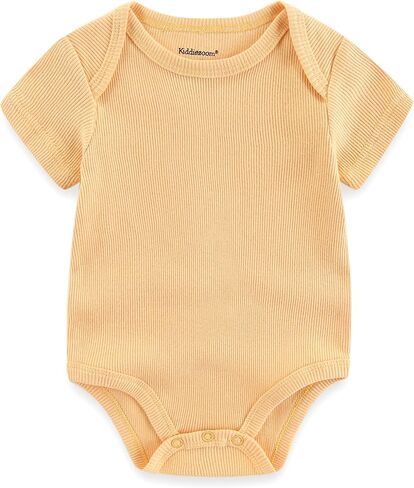 Kiddiezoom Newborn Baby Unisex Cotton One-Piece Bodysuits Baby Gift 5-Pack Baby Clothes in Saudi Arabia